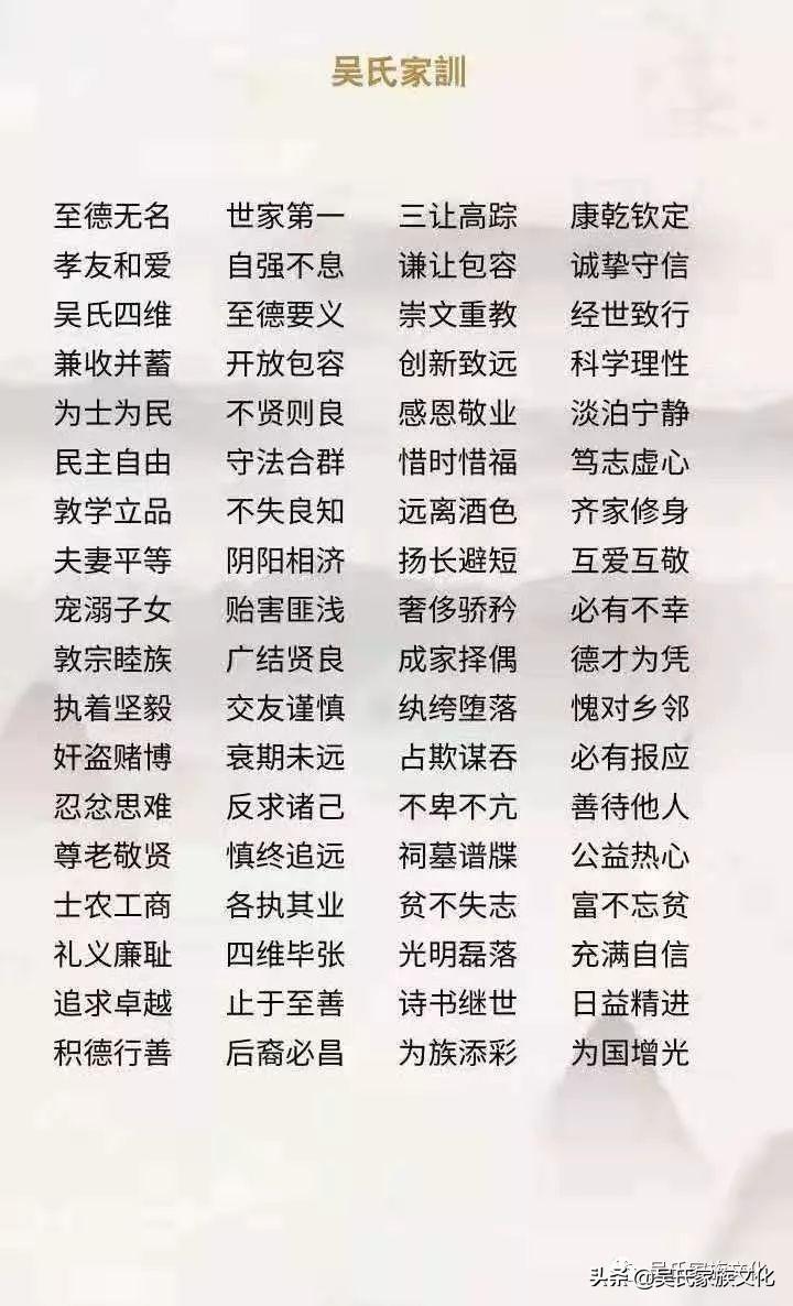 吴姓全国统一字辈，传承与创新的探索之路